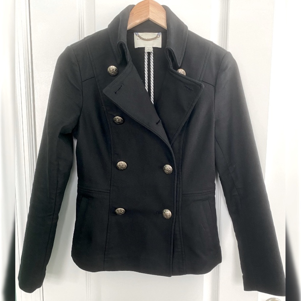 Banana Republic | Double breasted black coat | Size 2